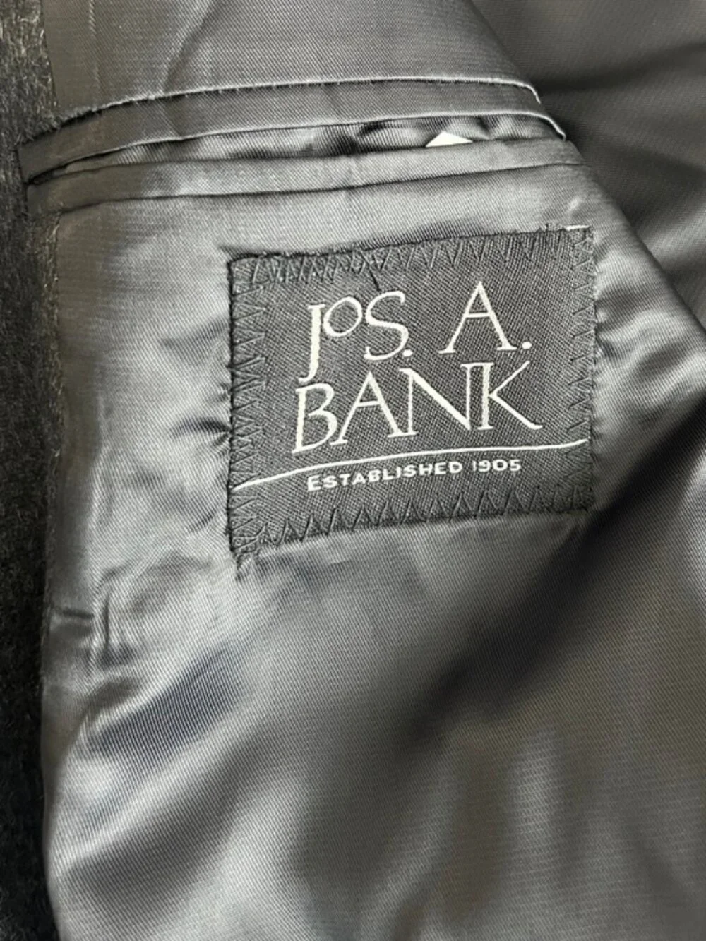 Jos. A. Bank 100% Cashmere Blazer 44XL Charcoal Gray Classic Luxury Capsule